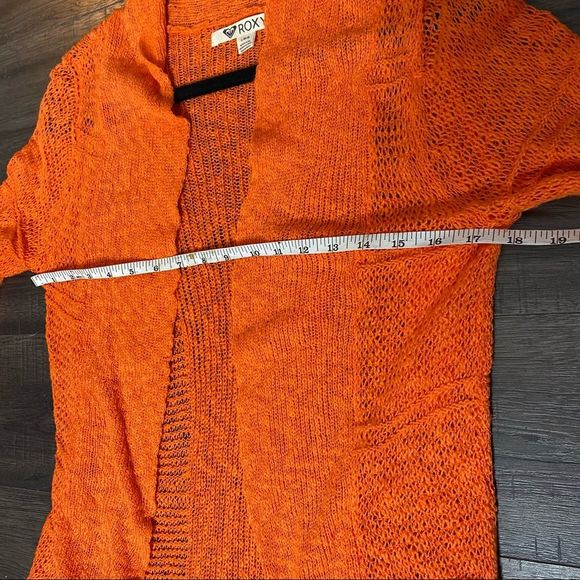Roxy Open Knit Orange Cardigan NWT - Picture 9 of 13